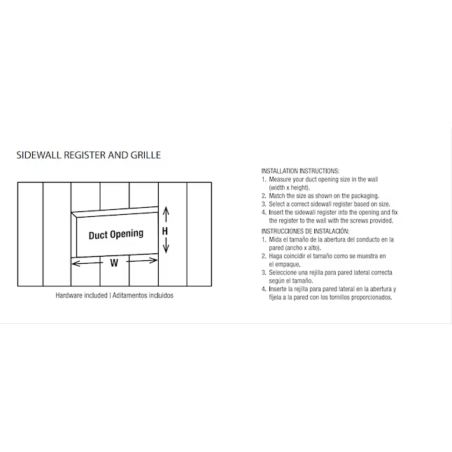 RELIABILT 14 in x 6 in, 2 vías, aluminio blanco, registro de pared lateral o techo