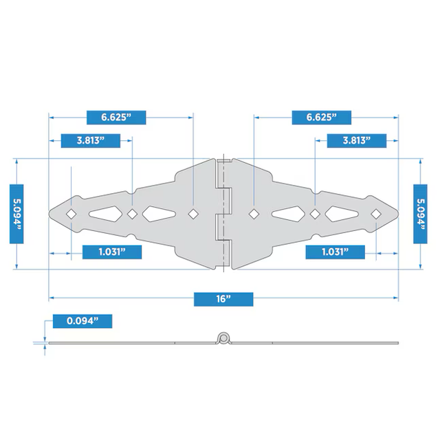 National Hardware 8-in Black Gate Hardware Kit