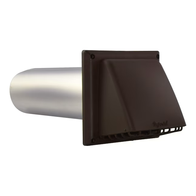 IMPERIAL 4-in dia Plastic Preferred with Guard Dryer Vent Hood