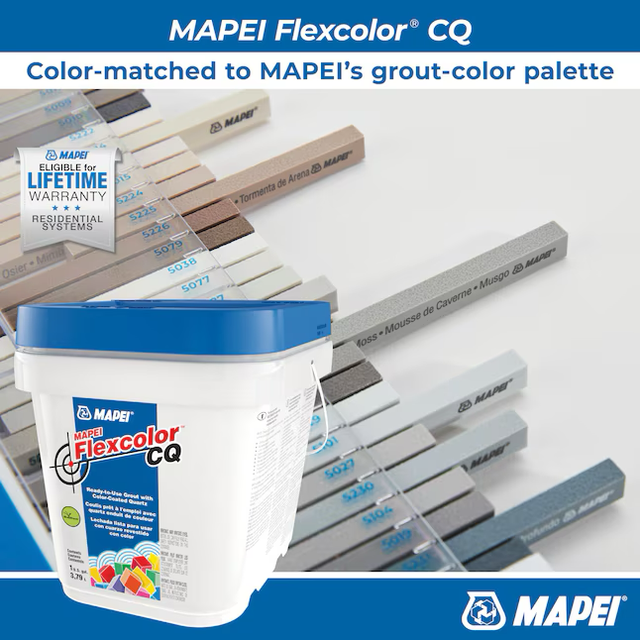 MAPEI Flexcolor CQ Avalanche #5038 - Lechada premezclada acrílica con arena (1 galón)