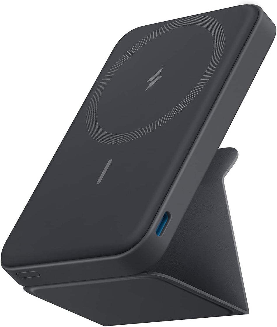 Batería magnética Anker, cargador portátil inalámbrico magnético plegable 5K con soporte y USB-C 