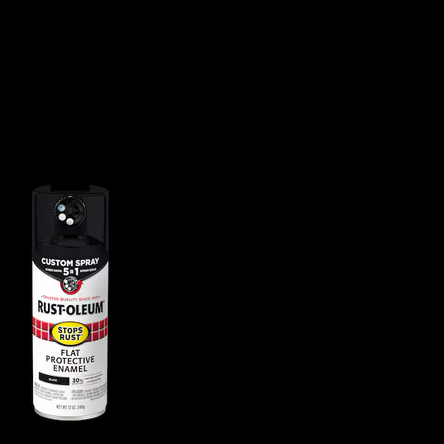 Pintura en aerosol negra mate Stops Rust 5 en 1 de Rust-Oleum (peso neto: 12 oz)