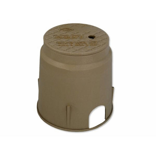 OldCastle Carson 6 in. Round Valve Box (Tan, No Lid)