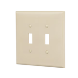 Eaton - Placa de pared para interior de plástico color marfil, tamaño jumbo, 2 unidades