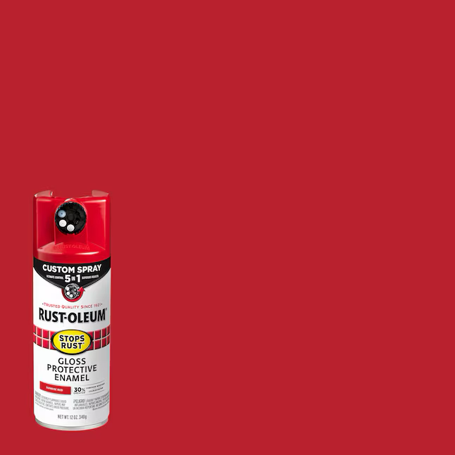 Pintura en aerosol Rust-Oleum Stops Rust, paquete 5 en 1, color rojo brillante Sunrise (peso neto: 12 oz)