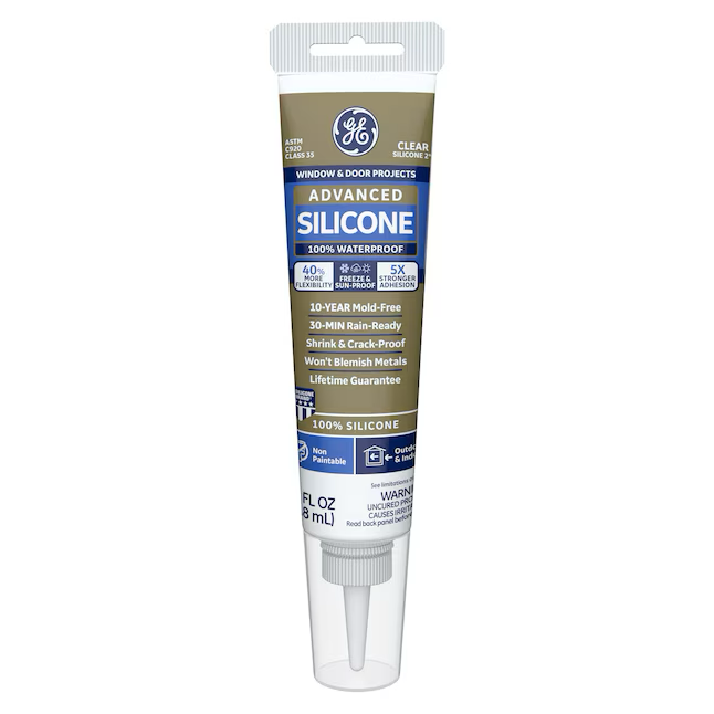 GE Advanced Silicone 2 Fenster, Türen, Außenbereiche 2,8 oz transparente Silikondichtmasse