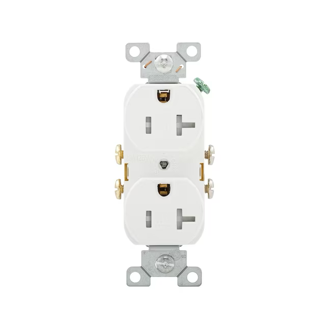 Eaton Arrow Hart 20-Amp 125-volt Tamper Resistant Residential/Commercial Duplex Outlet, White