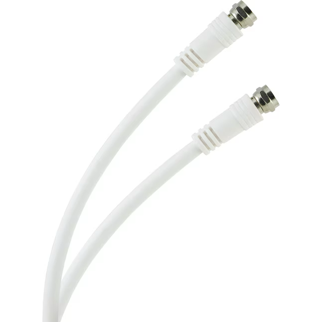 Cable coaxial blanco RG6 de 15 pies de Utilitech