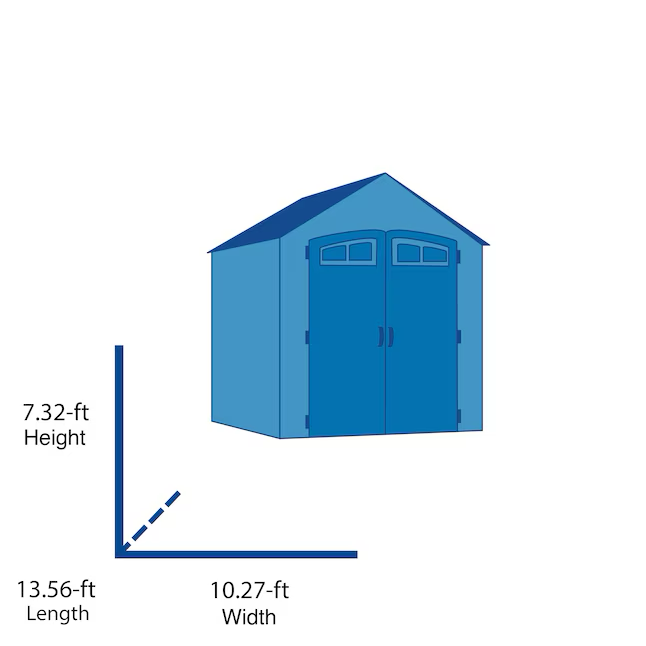 Arrow 10-ft x 14-ft Lexington Galvanized Steel Storage Shed