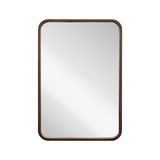 allen + roth 24-in W x 35-in H Light Brown Polished Wall Mirror