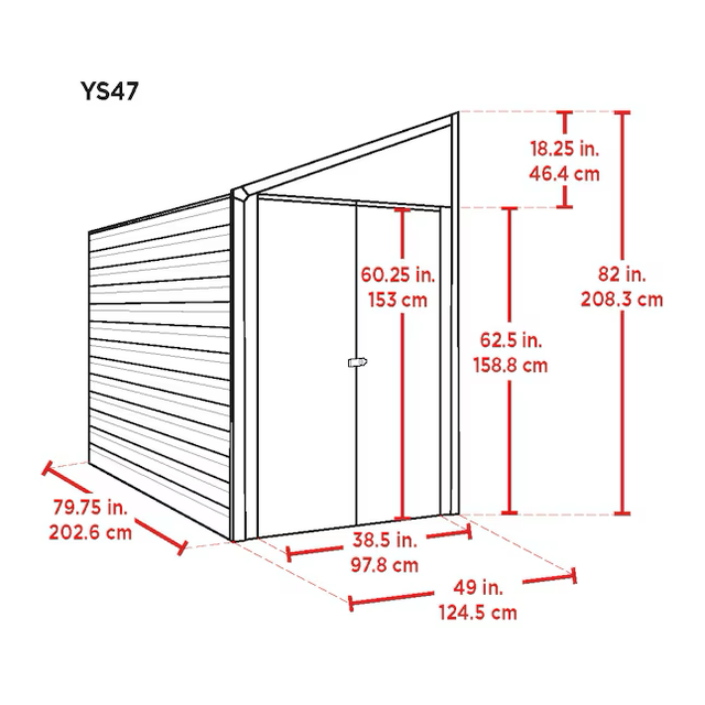 Arrow 4-ft x 7-ft Yardsaver Galvanized Steel Storage Shed