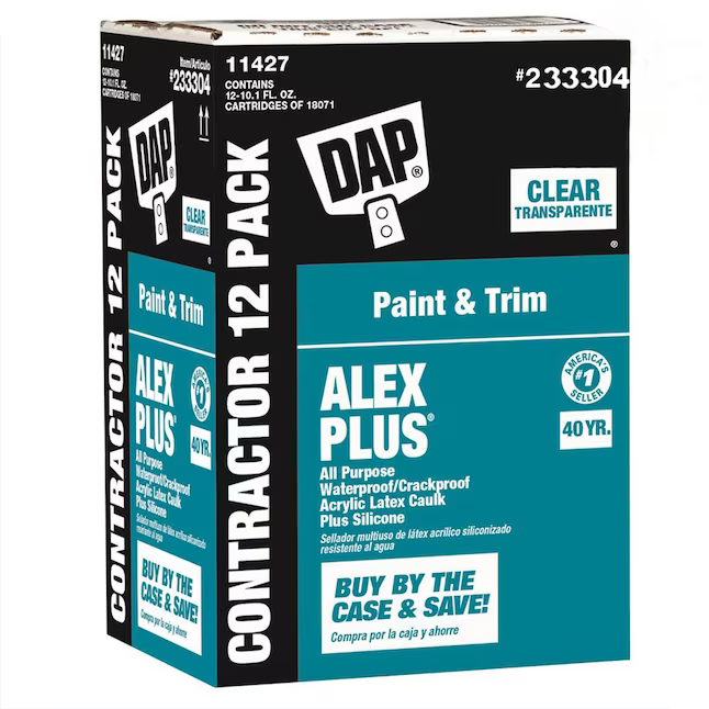 DAP Alex Plus Paintable Latex Caulk (10.1oz, Clear)