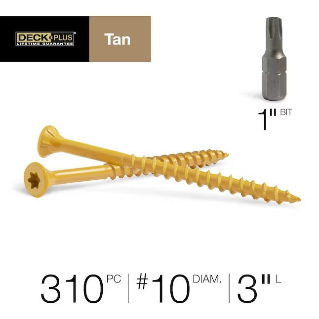 Deck Plus #10 x 3-in Wood To Wood Deck Screws (310-Per Box)