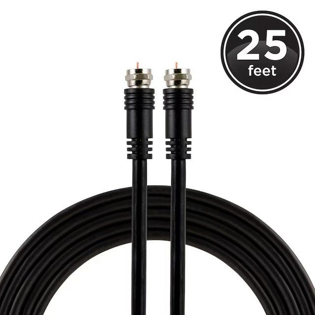 Utilitech 25-ft Rg6 Black Coaxial Cable