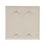 Eaton 2-Gang Midsize Light Almond Polycarbonate Indoor Blank Wall Plate