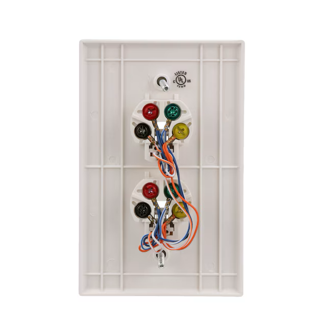 Eaton 1-Gang Midsize White Thermoplastic Indoor Wall Plate