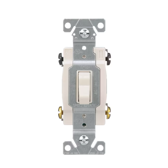 Eaton 20-Amp 4-Way Toggle Light Switch, Light Almond