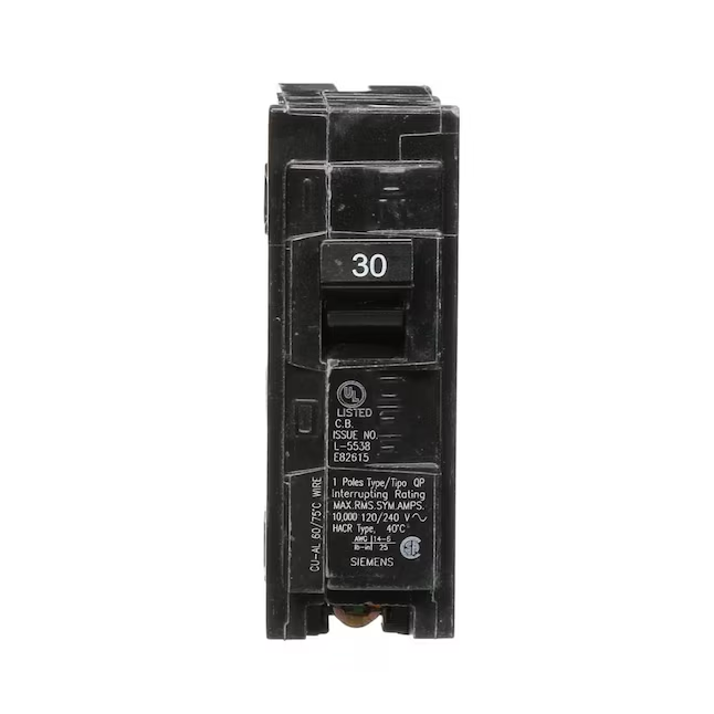 Siemens QP 30-amp 1-Pole Standard Trip Circuit Breaker