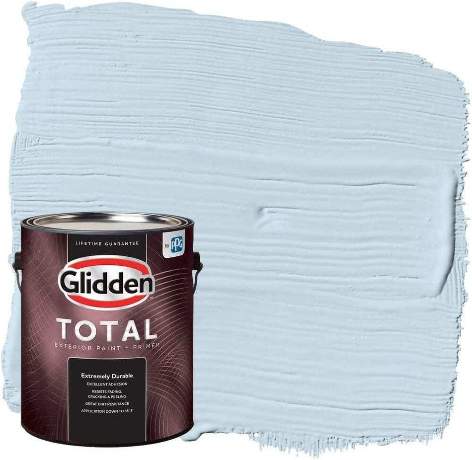 Pintura e imprimador para exteriores Glidden Total, semibrillante, azul perla