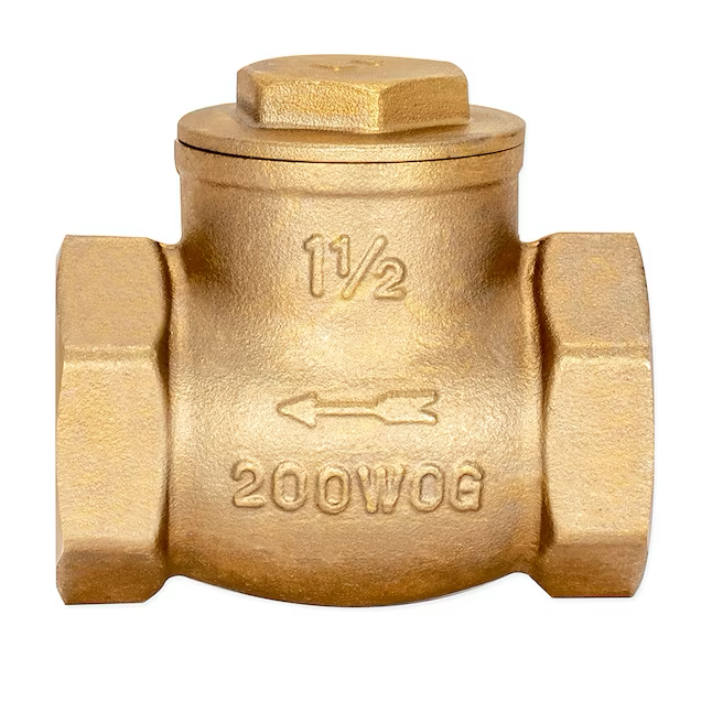 EZ-FLO Brass 1-1/2-in Iron Pipe Size Swing Check Valve