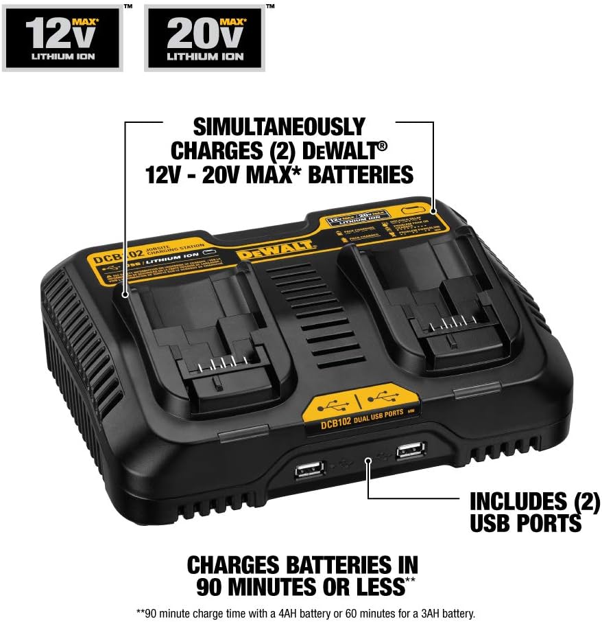 DEWALT 20-V Lithium-ion Battery Charger Station (4 Ah)