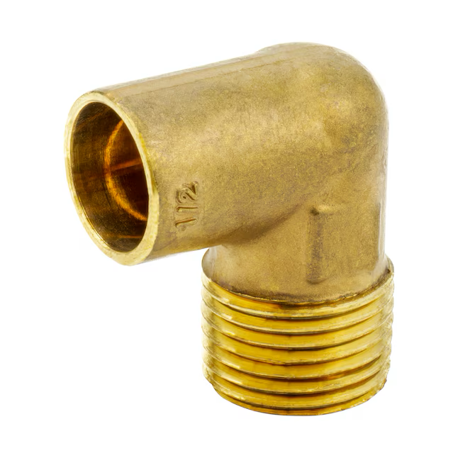 Streamline 1/2-in SWT x 1/2-in MIP Cast Brass 90-Degree Elbow