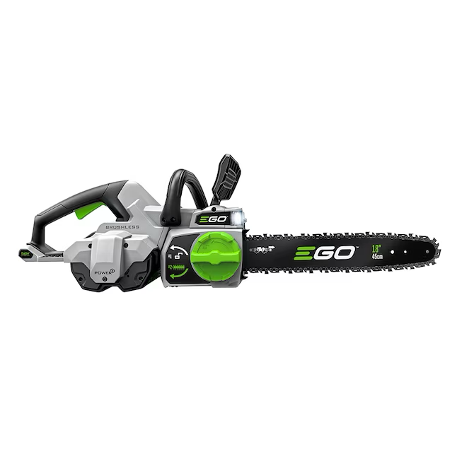 EGO POWER+ 56-Volt 18-Zoll-Brushless-Akku-Kettensäge mit 5 Ah (Akku und Ladegerät im Lieferumfang enthalten)