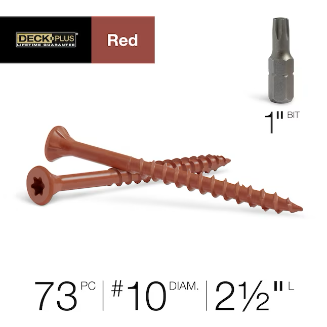 Deck Plus #10 x 2-1/2-in Wood To Wood Deck Screws (73-Per Box)