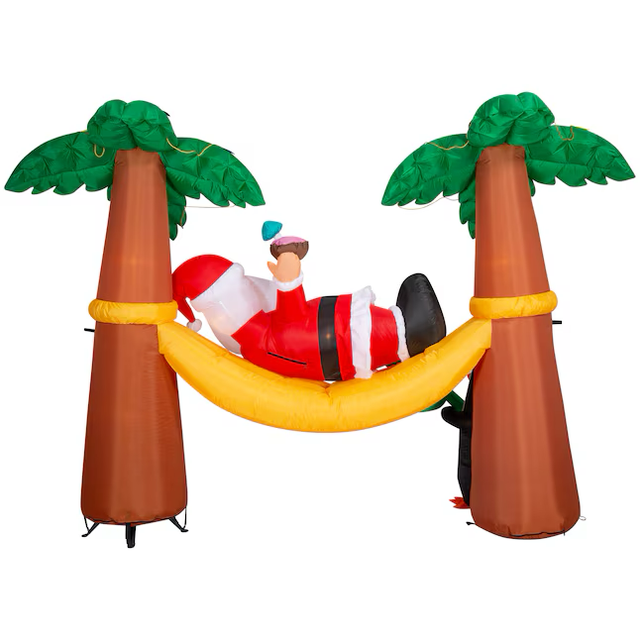 Holiday Living 6.5-ft LED Santa Tropical Scene Christmas Inflatable