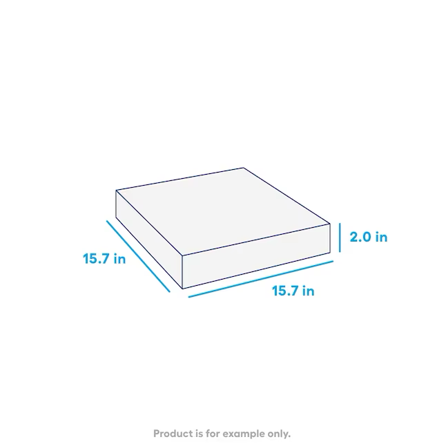 Piedra cuadrada de hormigón Duncan para patio de 16 pulgadas de largo x 16 pulgadas de ancho x 2 pulgadas de alto