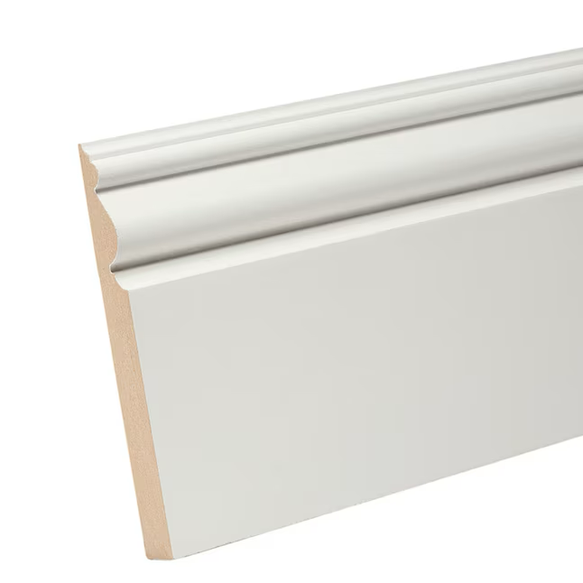 RELIABILT 15/32-in x 4-1/2-in x 8-ft Contemporary Primed MDF 3233 Baseboard Moulding