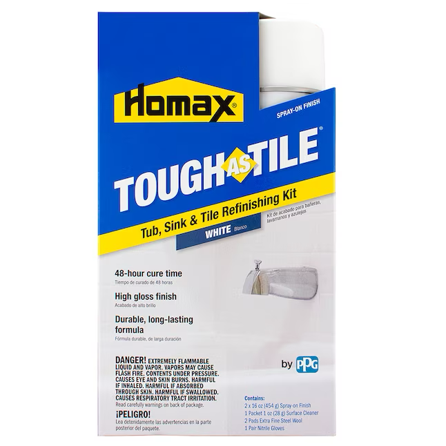 Homax White High-gloss Anti-skid Tub and Tile Refinishing Kit