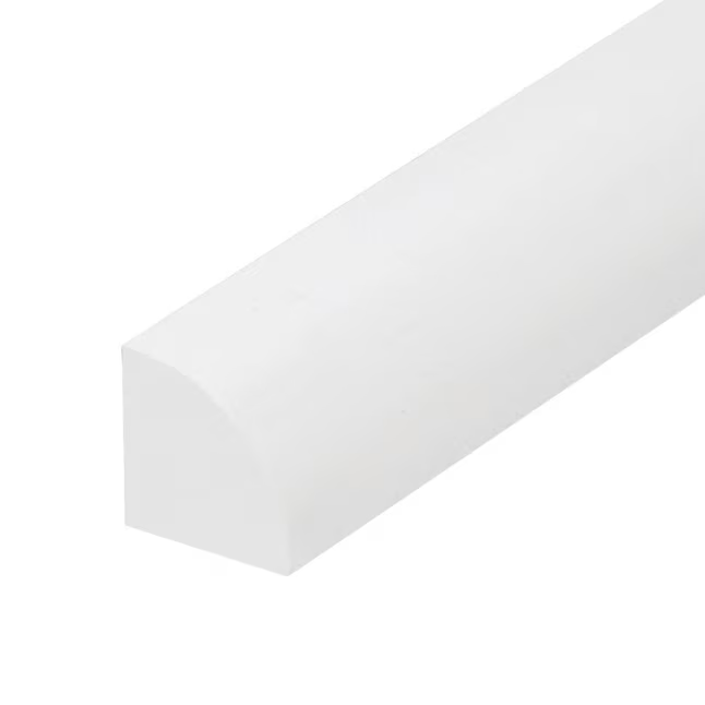 Royal Building Products Moldura de cuarto de vuelta de PVC sin terminar de 1/2 pulg. x 8 pies