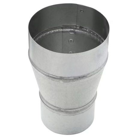 IMPERIAL 4-in 30 Gauge Galvanized Steel Round Duct Reducer