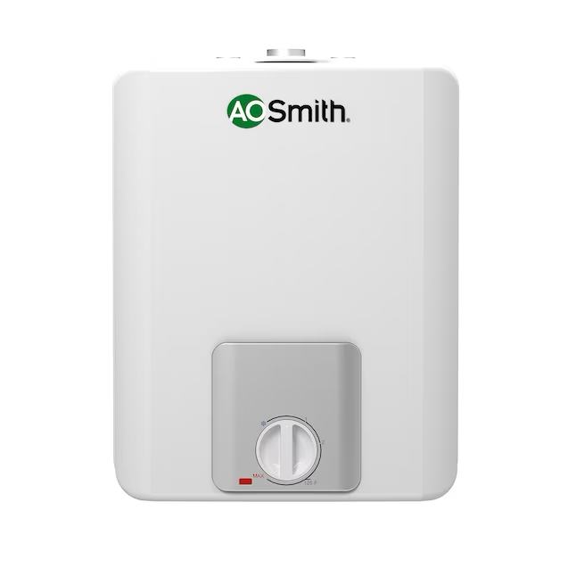 AO Smith Signature 100 Calentador de agua eléctrico compacto de 2,5 galones, 6 años de garantía, 1440 vatios, 1 elemento, punto de uso