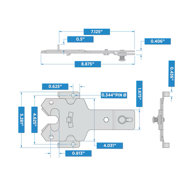 National Hardware 8-in Black Gate Hardware Kit