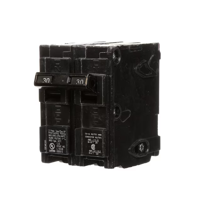 Siemens QP 30-amp 2-Pole Standard Trip Circuit Breaker