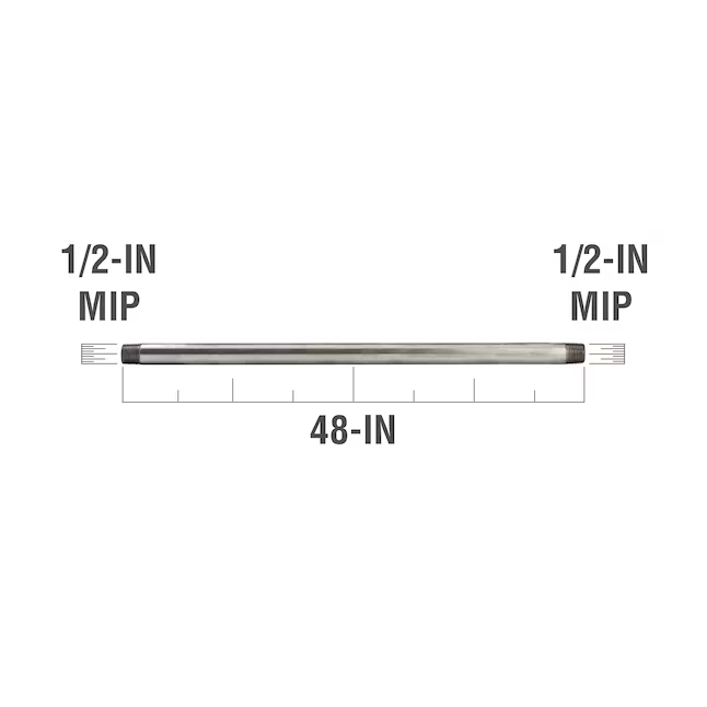 Southland 1/2-in x 48-in Galvanized Pipe