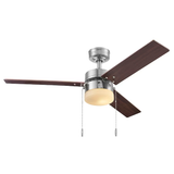 Harbor Breeze Vue 44-in Brushed Nickel Indoor Ceiling Fan with Light (3-Blade)