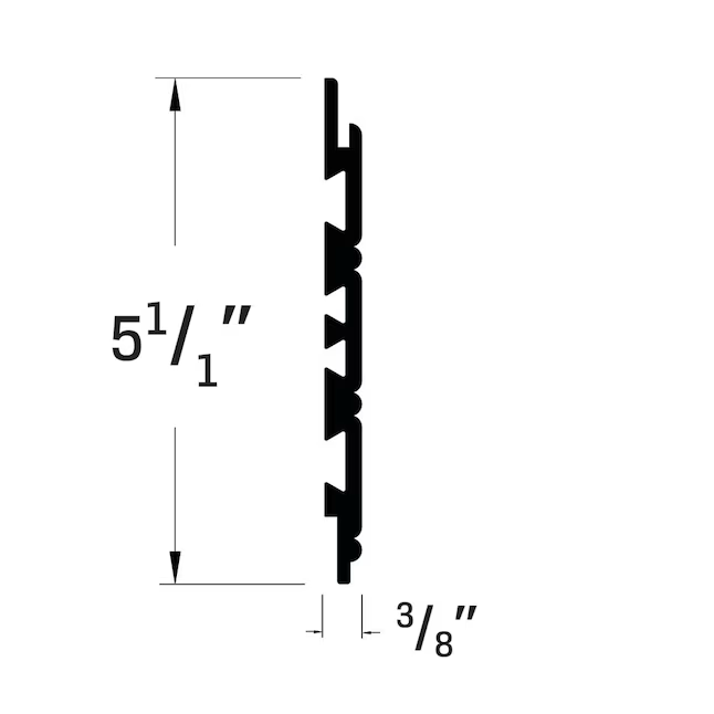 Royal Building Products Tablón de pared biselado de PVC blanco de 5,5 pulgadas x 8 pies (cubre 3,68 pies cuadrados)