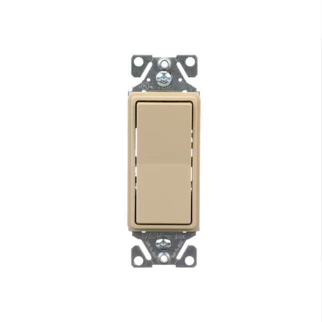 Eaton 15-Amp 3-Way Rocker Light Switch, Ivory