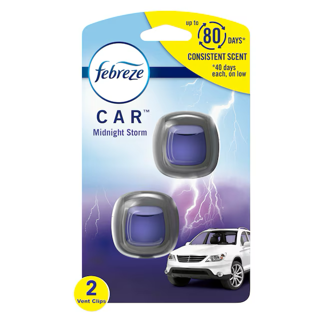 Febreze Auto-Lufterfrischer „Midnight Storm“ im Spender, 0,06 oz (2er-Pack)