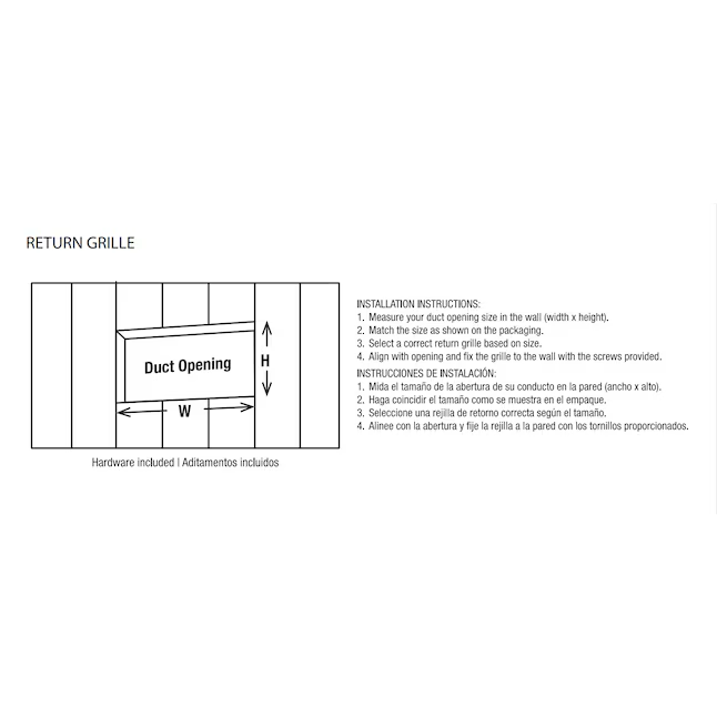 RELIABILT 16-in x 16-in Steel White Sidewall/Ceiling Grille