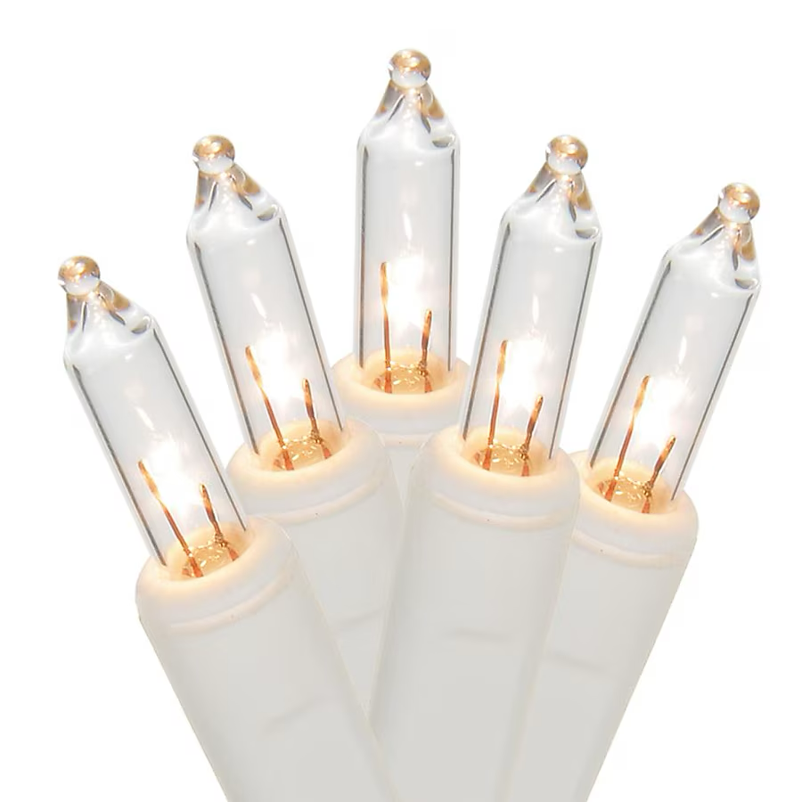 Holiday Living 100-count Clear Incandescent Christmas Lights with White Wire