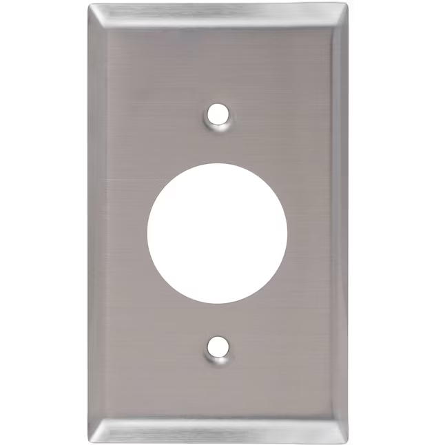 Utilitech 1-Gang Standard Size Stainless Steel Indoor Round Wall Plate