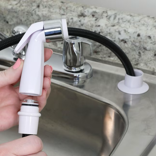 Danco White Faucet Side Spray Head