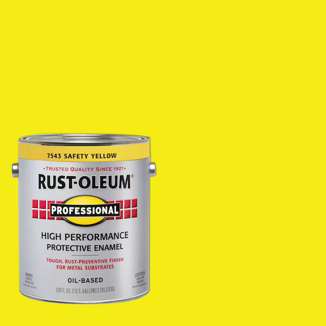 Rust-Oleum Professional Gloss Safety Yellow Interior/Exterior Oil-based Industrial Enamel Paint (1-Gallon)