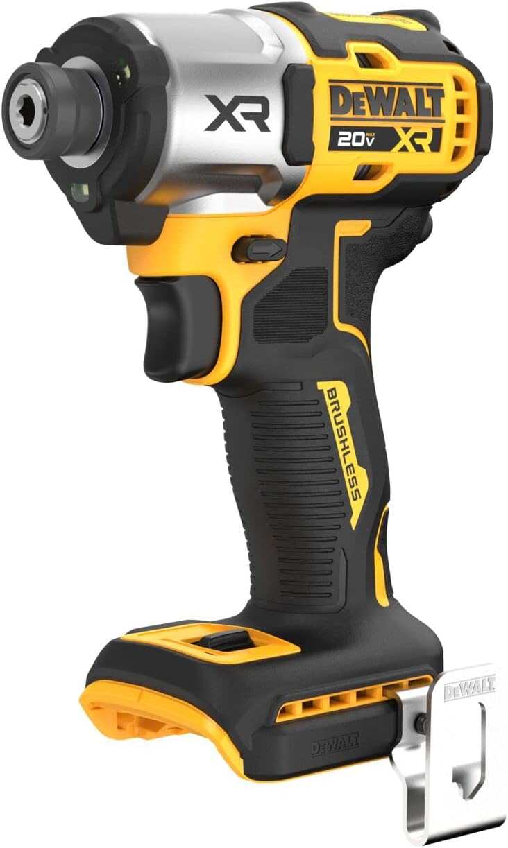 DeWalt 20V MAX XR Impact Driver, Brushless, 1/4", 3-Speed, Bare Tool Only