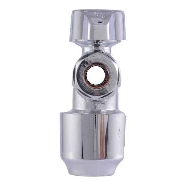 SharkBite 1/2-in Push-to-connect x 3/8-in Compression Brass Quarter Turn Dual shut-off valve