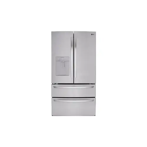 LG Externer Wasserspender, 28,6 Kubikfuß 4-türiger French-Door-Kühlschrank mit Eismaschine und Wasserspender (Edelstahl), ENERGY STAR